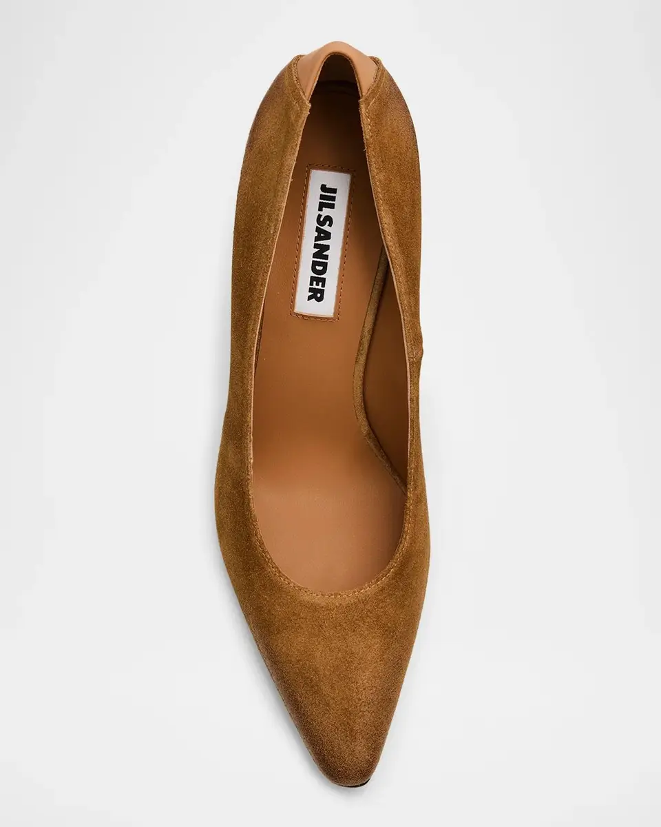 Jil Sander 95mm Suede Pointed-Toe Pumps | Thumbnail 3 Jil Sander 95mm Suede Pointed-Toe Pumps | Thumbnail 3
