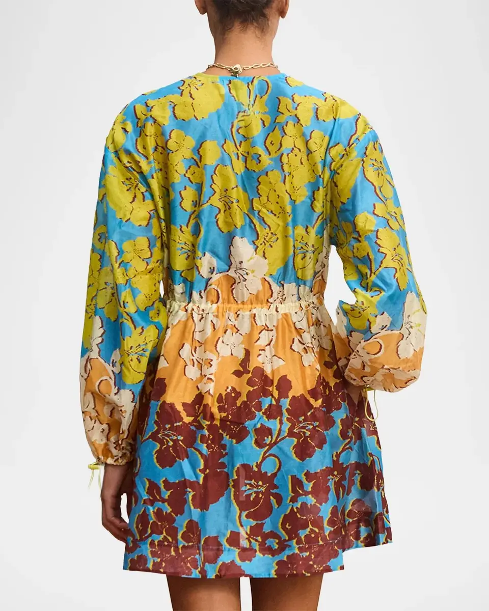 ALÉMAIS Splice Cotton-Silk Mini Dress | Thumbnail 2 ALÉMAIS Splice Cotton-Silk Mini Dress | Thumbnail 2