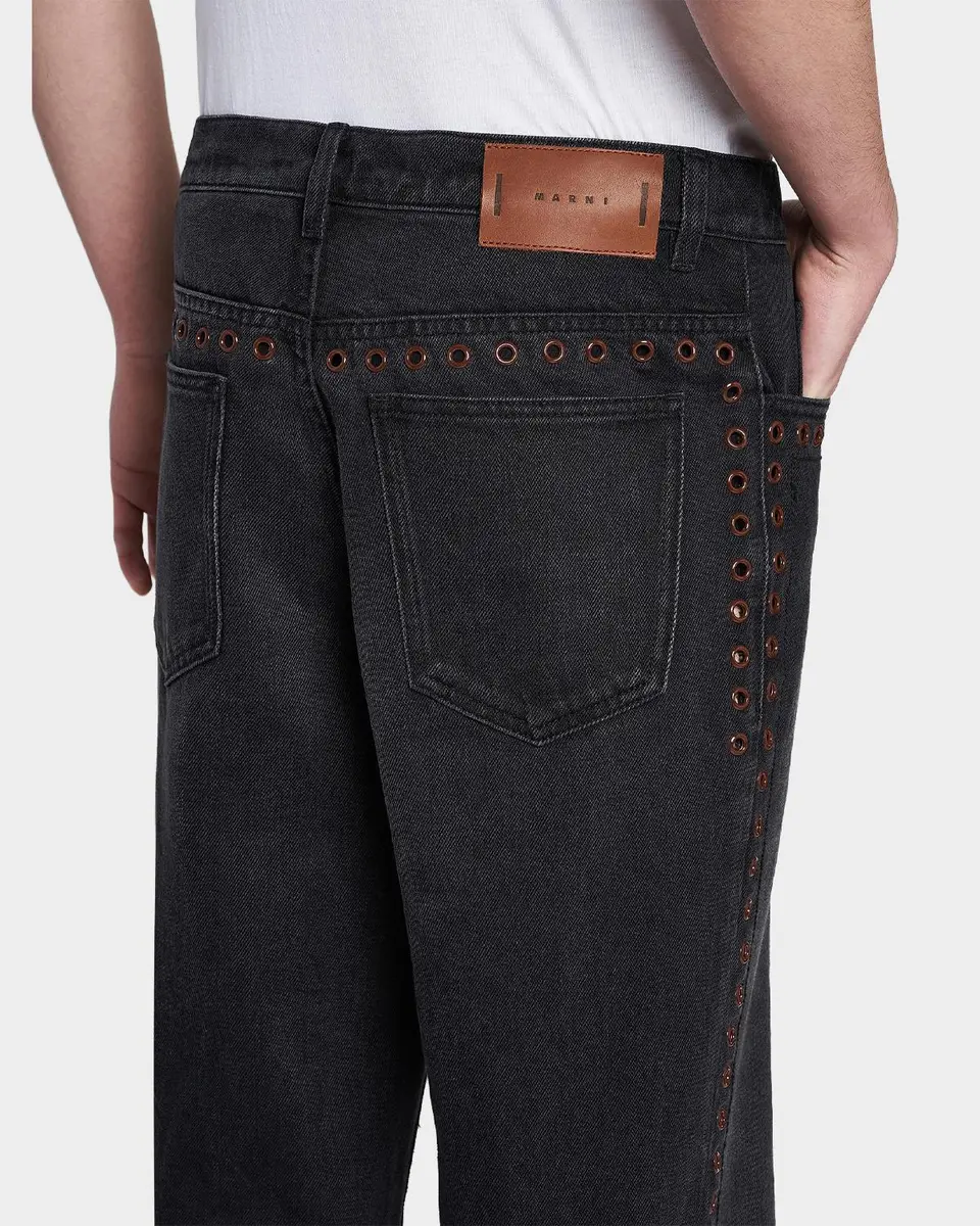 Marni Grommet-Trimmed Straight-Leg Jeans | Thumbnail 3