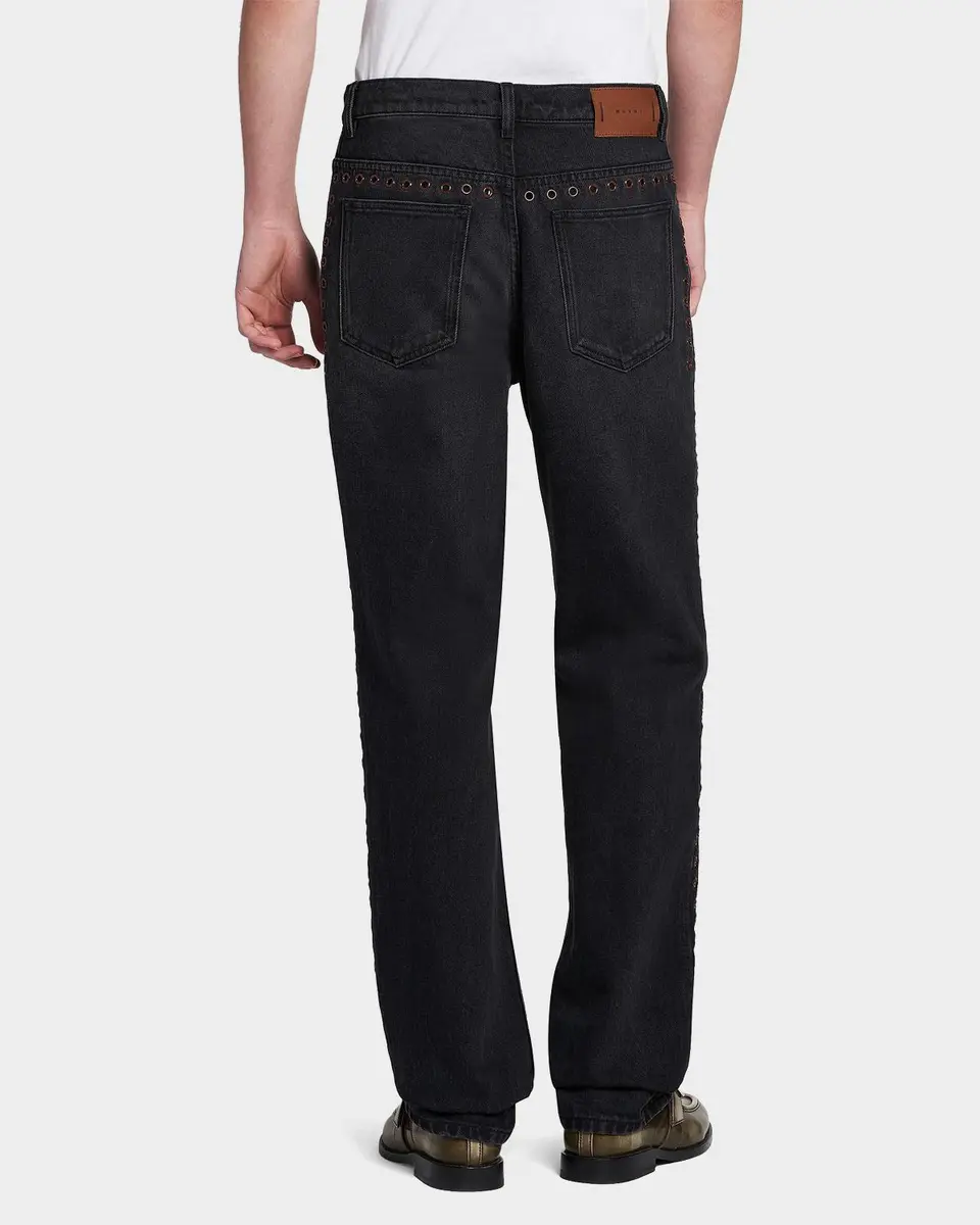 Marni Grommet-Trimmed Straight-Leg Jeans | Thumbnail 4
