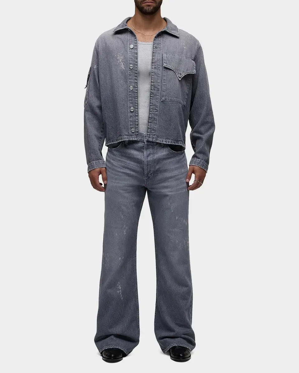Hudson Men's Denim Flap-Pocket Shirt Jacket | Thumbnail 2