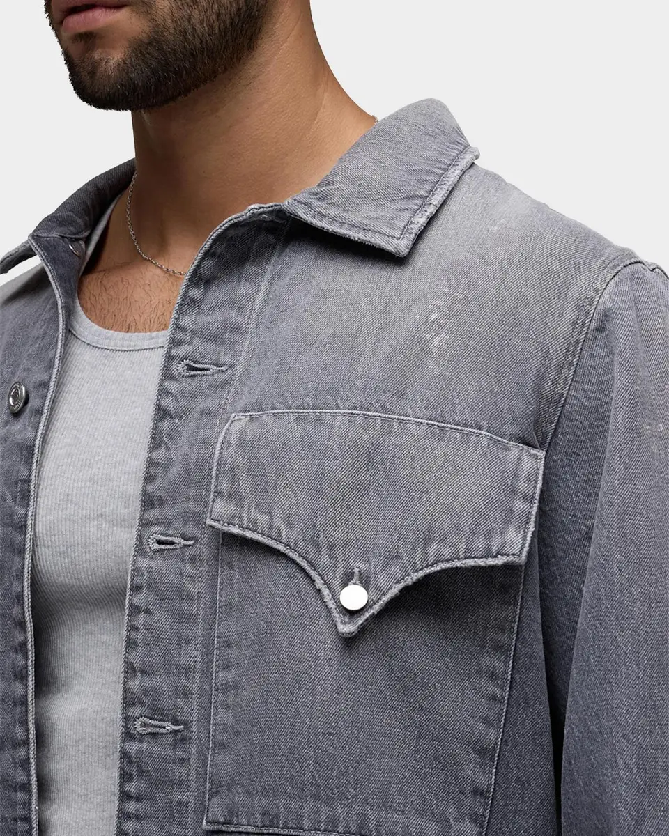 Hudson Men's Denim Flap-Pocket Shirt Jacket | Thumbnail 5