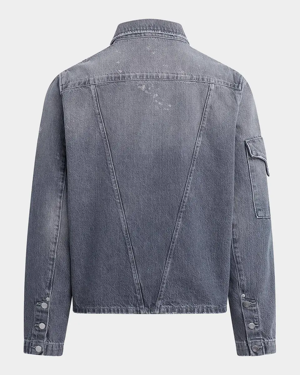 Hudson Men's Denim Flap-Pocket Shirt Jacket | Thumbnail 6