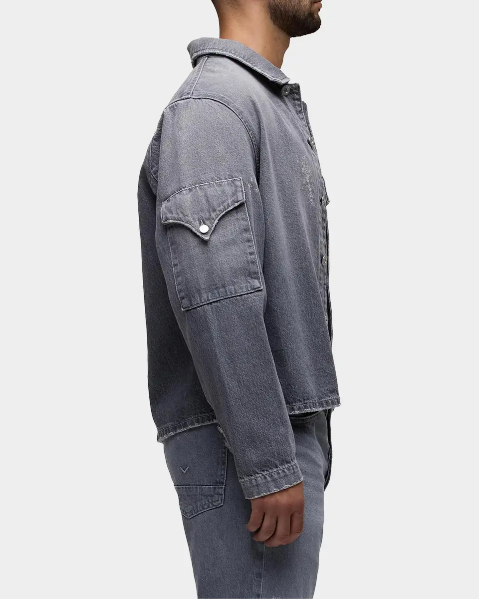 Hudson Men's Denim Flap-Pocket Shirt Jacket | Thumbnail 7