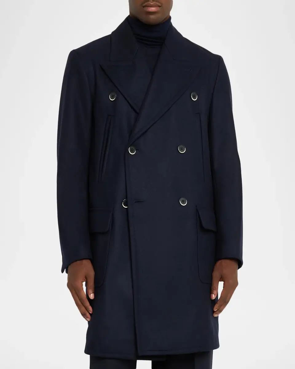Barena Men's Wool Peacoat | Thumbnail 4 Barena Men's Wool Peacoat | Thumbnail 4