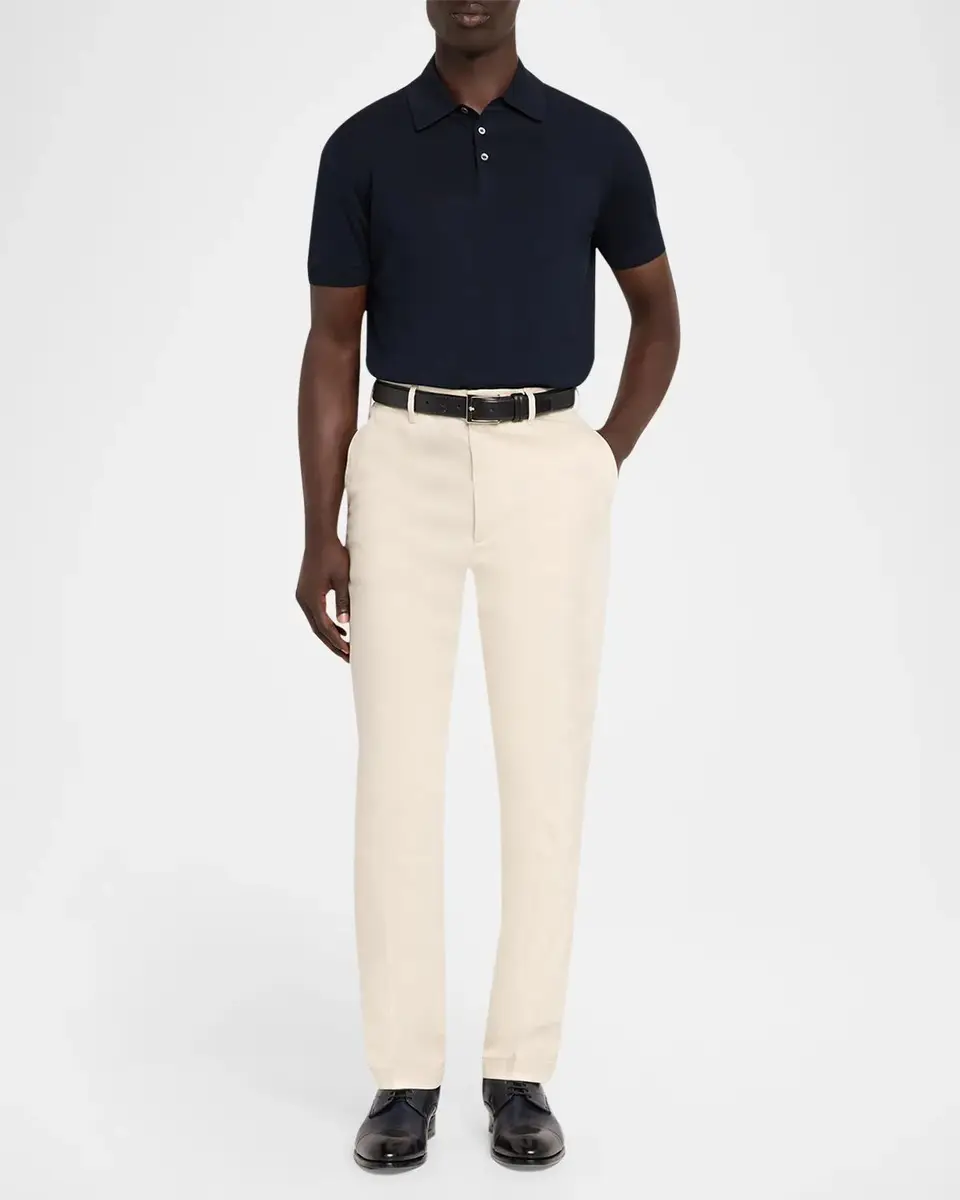 dunhill Men's Cotton Twill Flat-Front Pants | Thumbnail 2 dunhill Men's Cotton Twill Flat-Front Pants | Thumbnail 2