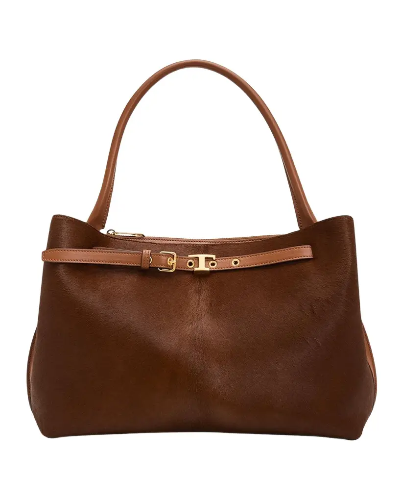 Tod's Tim Calf Hair Top-Handle Bag
