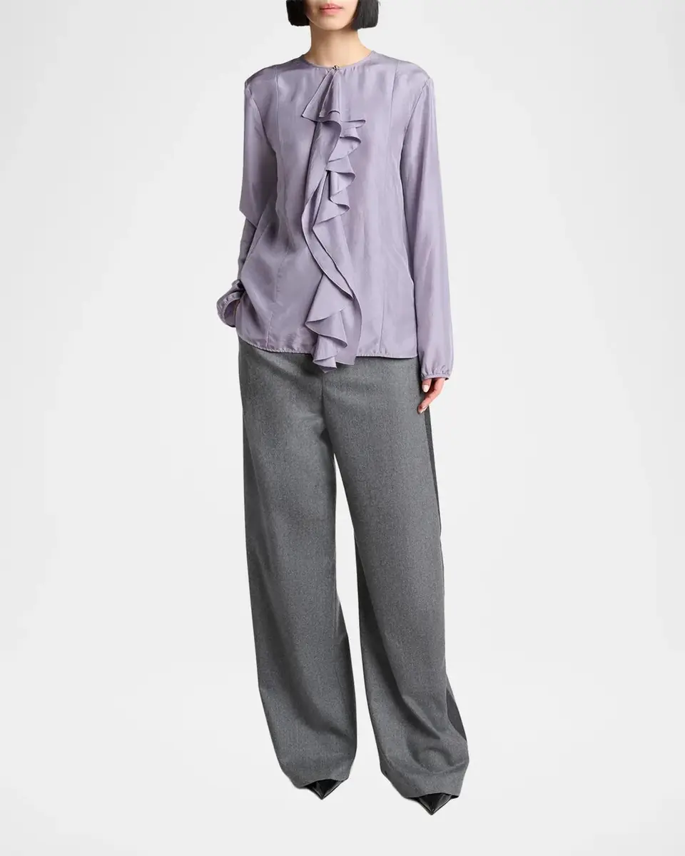 Lanvin Pussy-Bow Silk Blouse | Thumbnail 2