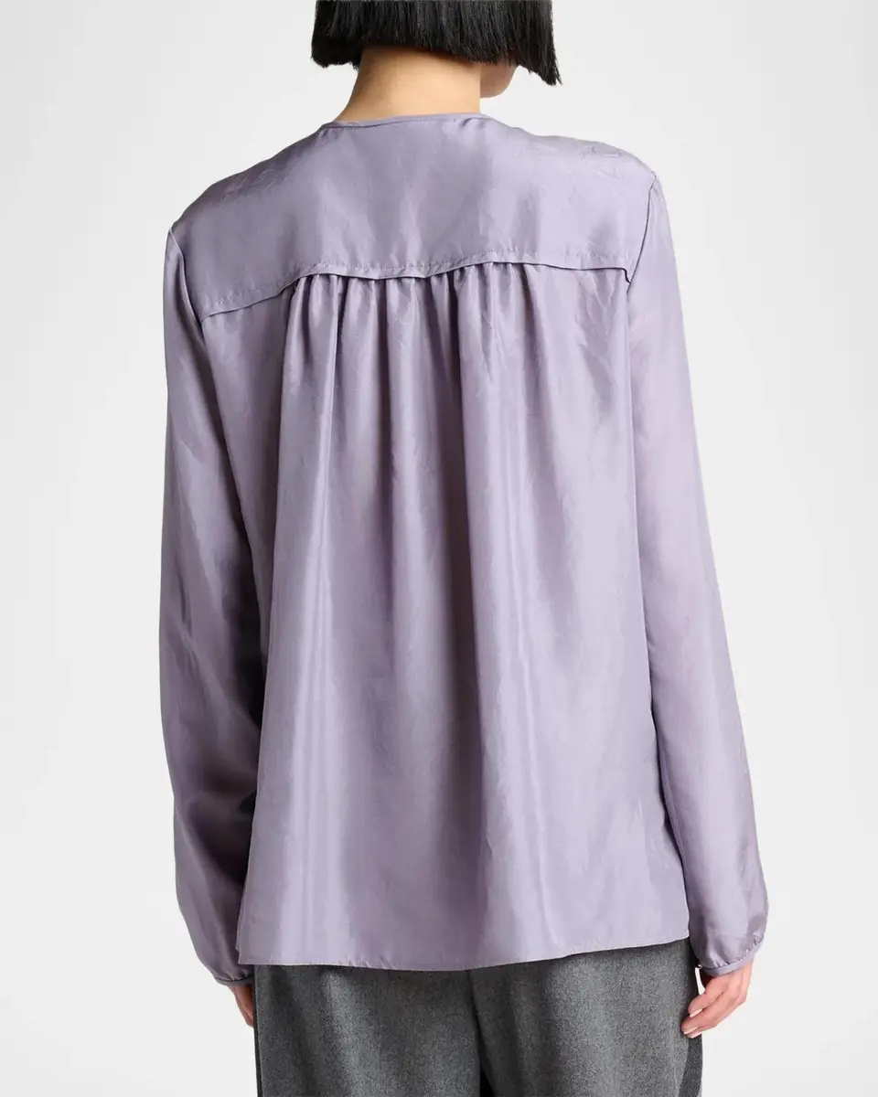 Lanvin Pussy-Bow Silk Blouse | Thumbnail 3