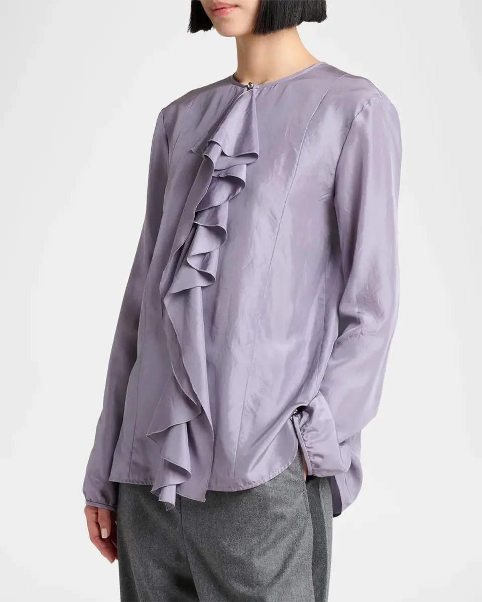 Lanvin Pussy-Bow Silk Blouse | Thumbnail 4