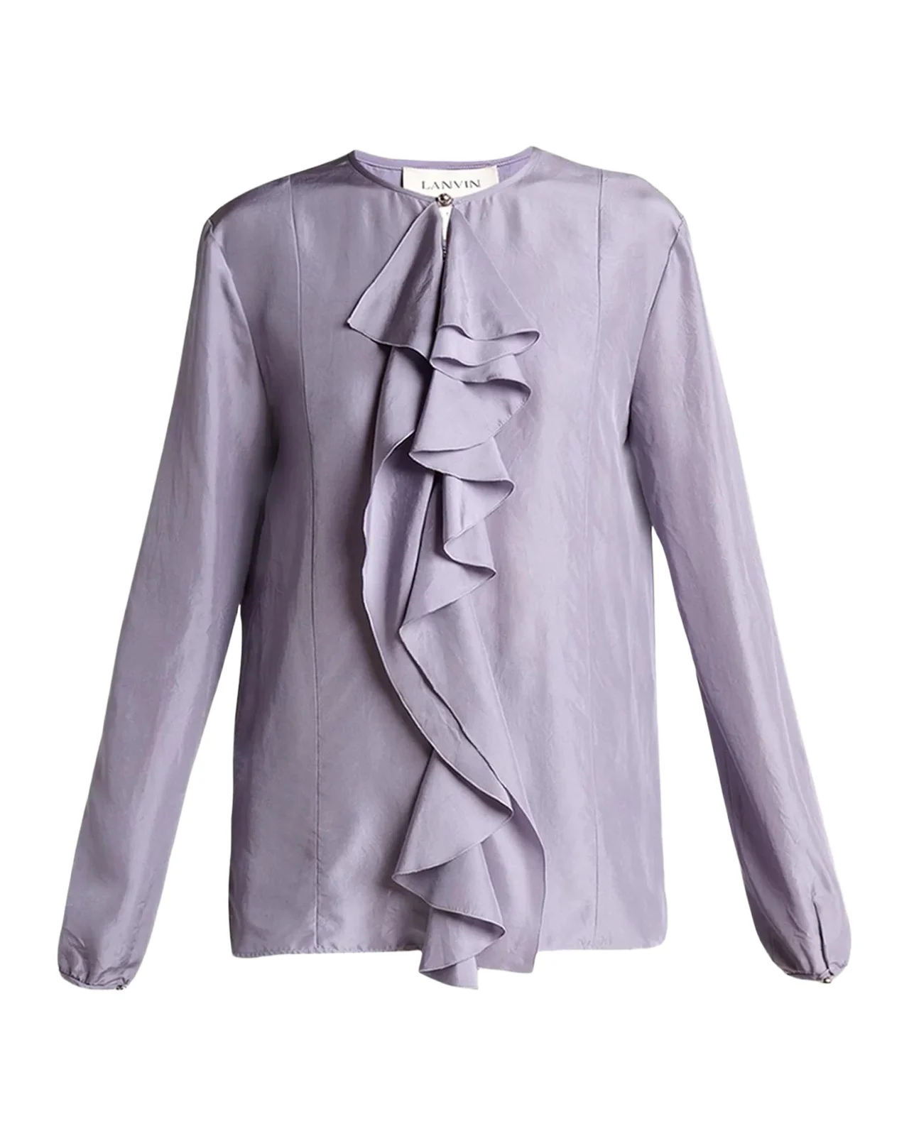 Lanvin Pussy-Bow Silk Blouse