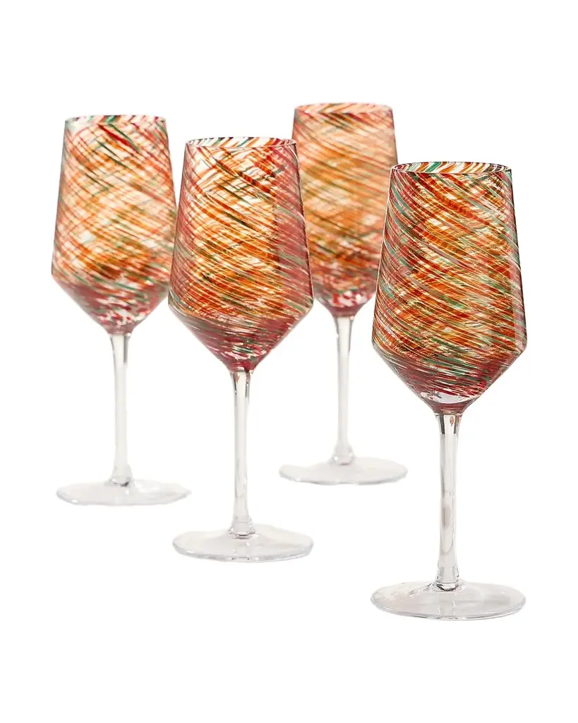 Neiman Marcus Holiday Stella 12 oz. Wine Glasses, Set of 4