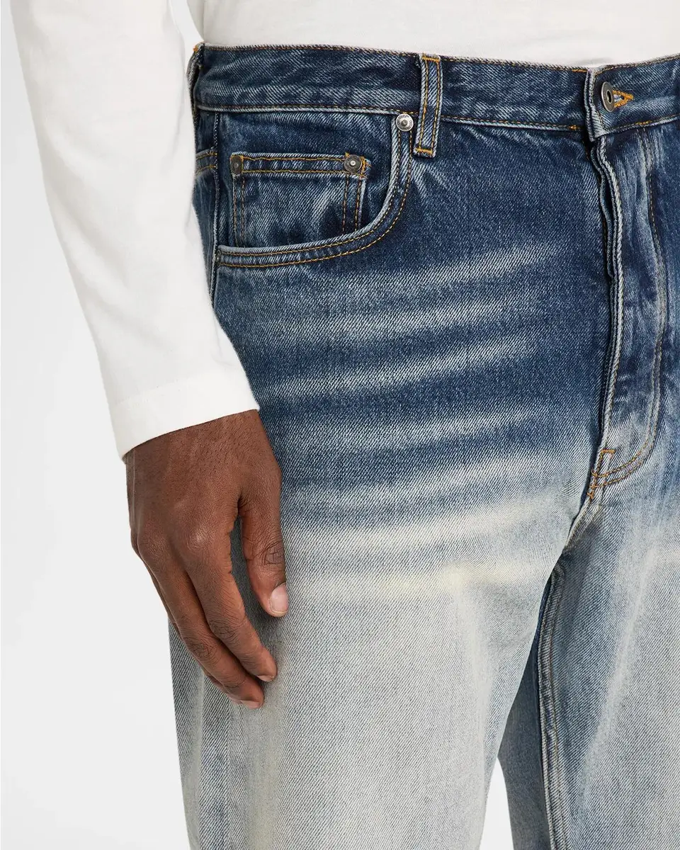 Off-White Men's Washed Whiskered Cotton Slim Jeans | Thumbnail 5 Off-White Men's Washed Whiskered Cotton Slim Jeans | Thumbnail 5