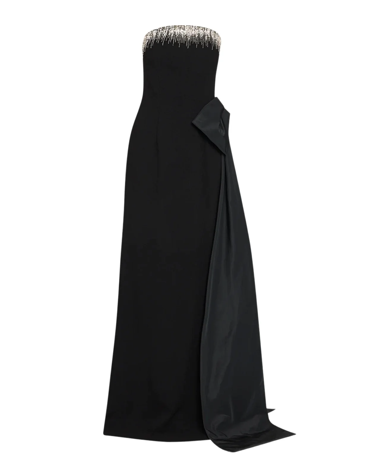 Taffeta Embellished Side-Bow Gown Taffeta Embellished Side-Bow Gown