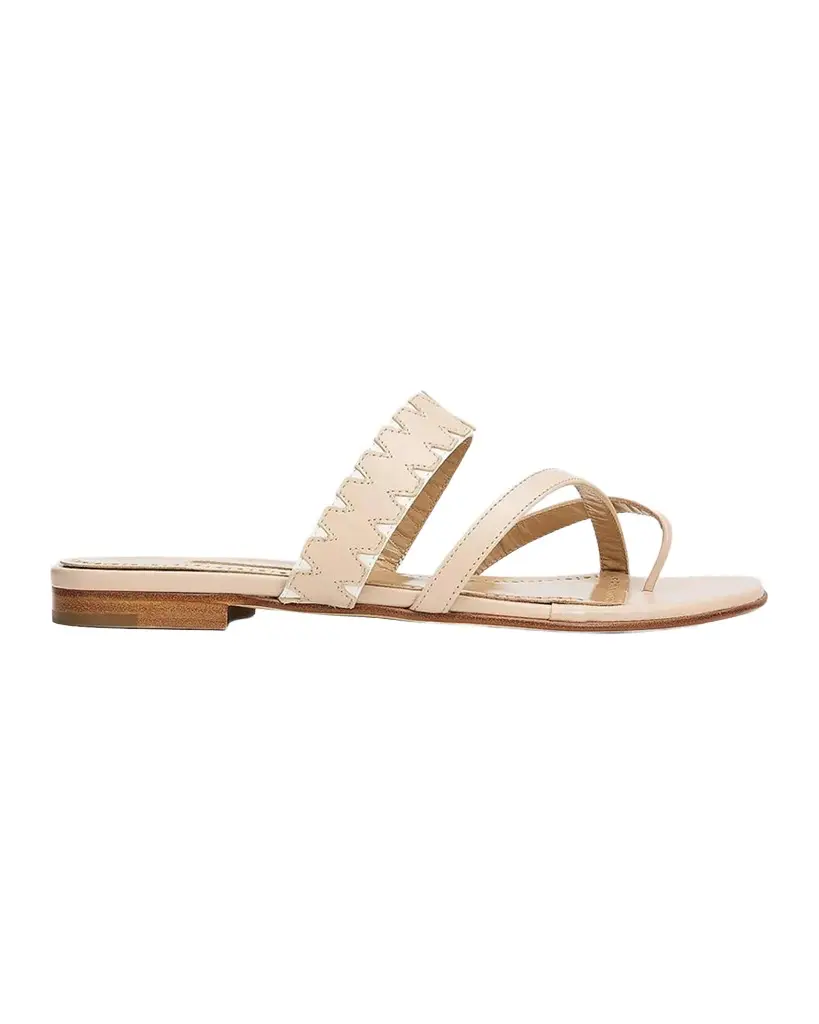 Manolo Blahnik Susonda Leather Sandals