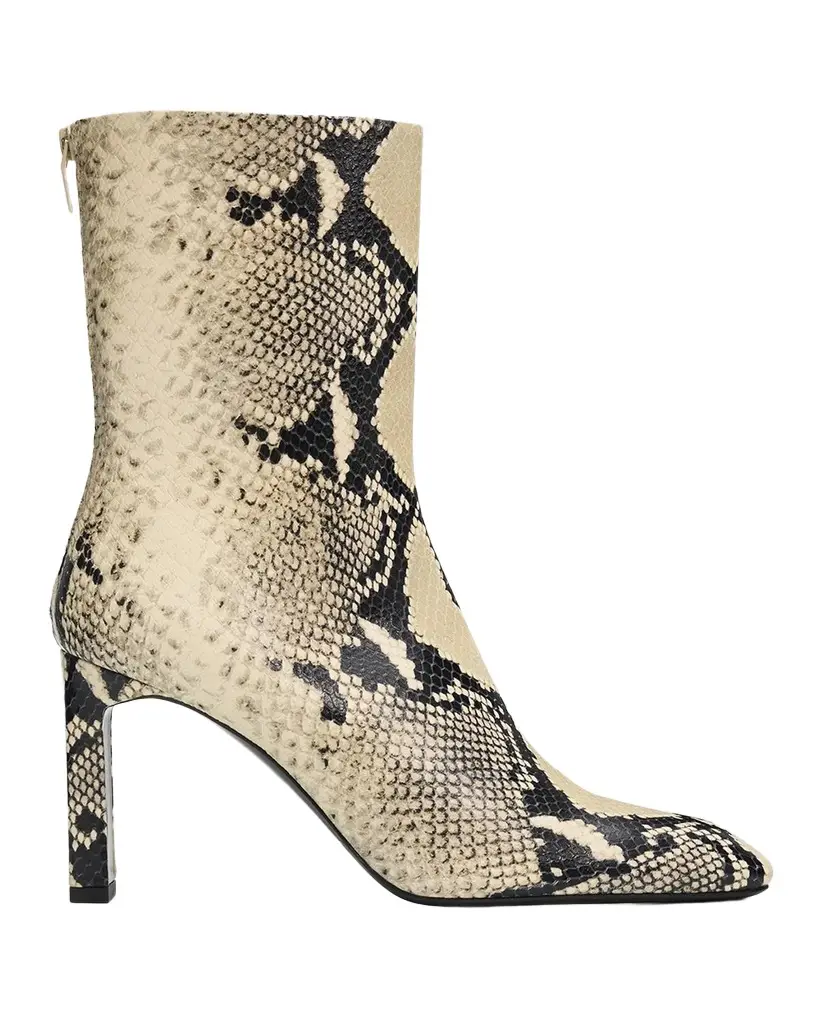 85mm Bar Python-Embossed Leather Ankle Boots 85mm Bar Python-Embossed Leather Ankle Boots