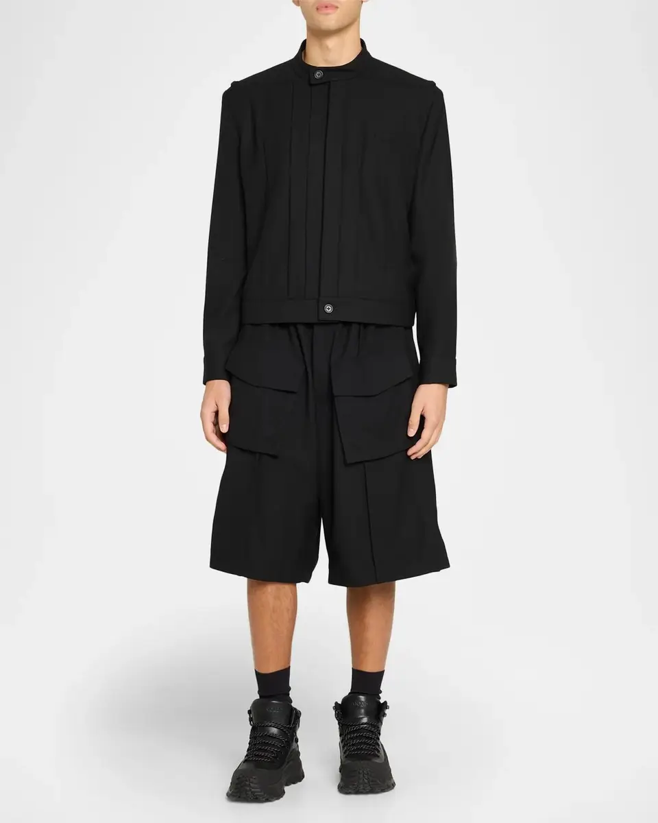 Public School Men's Franklin Band-Collar Pleated Jacket | Thumbnail 2 Public School Men's Franklin Band-Collar Pleated Jacket | Thumbnail 2