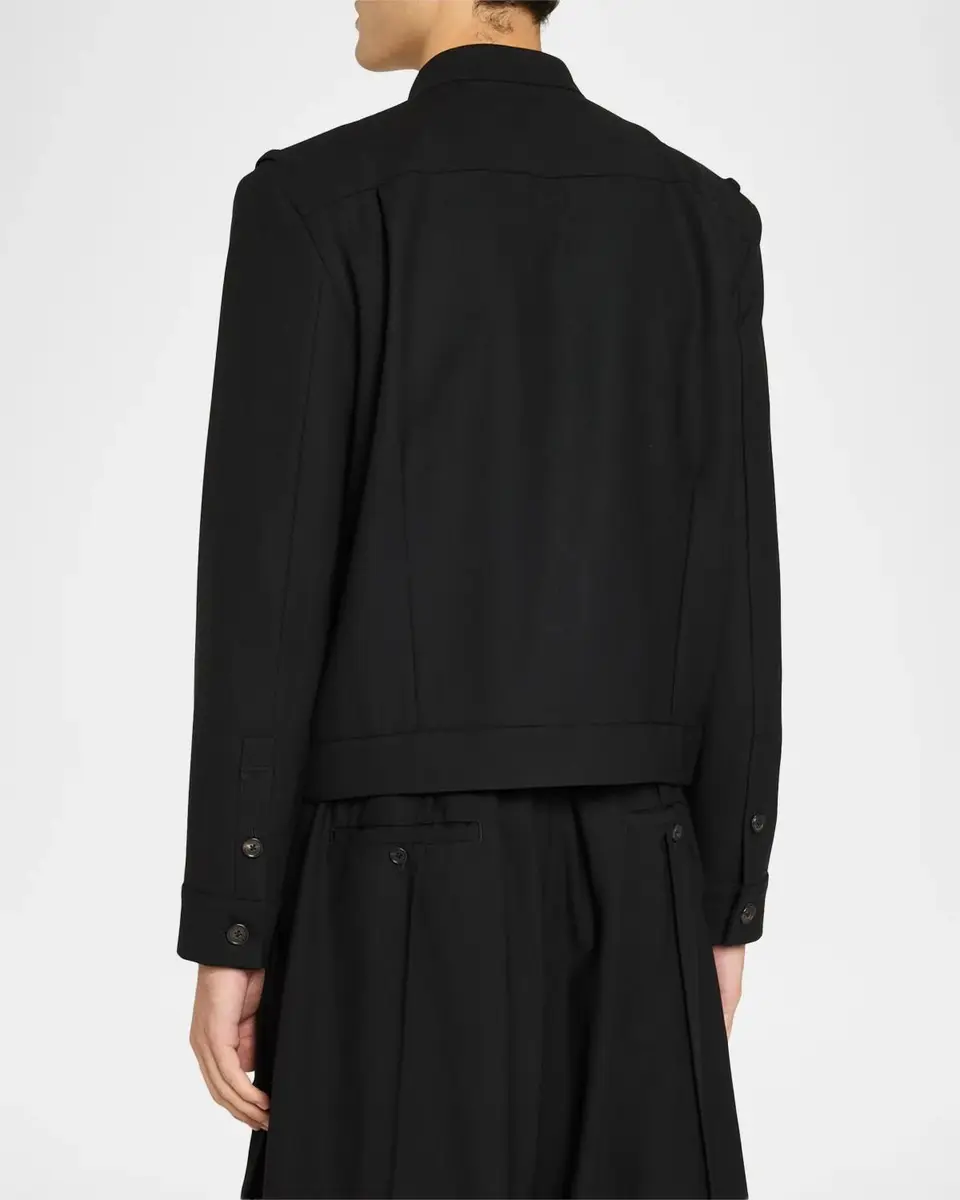 Public School Men's Franklin Band-Collar Pleated Jacket | Thumbnail 3 Public School Men's Franklin Band-Collar Pleated Jacket | Thumbnail 3