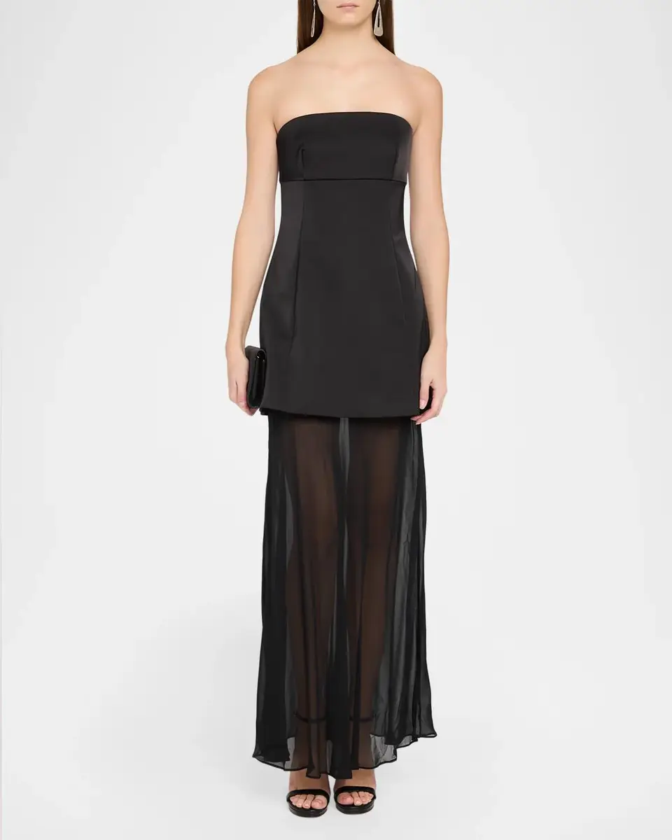 Simkhai Avidan Sheer-Skirt Gown | Thumbnail 2 Simkhai Avidan Sheer-Skirt Gown | Thumbnail 2