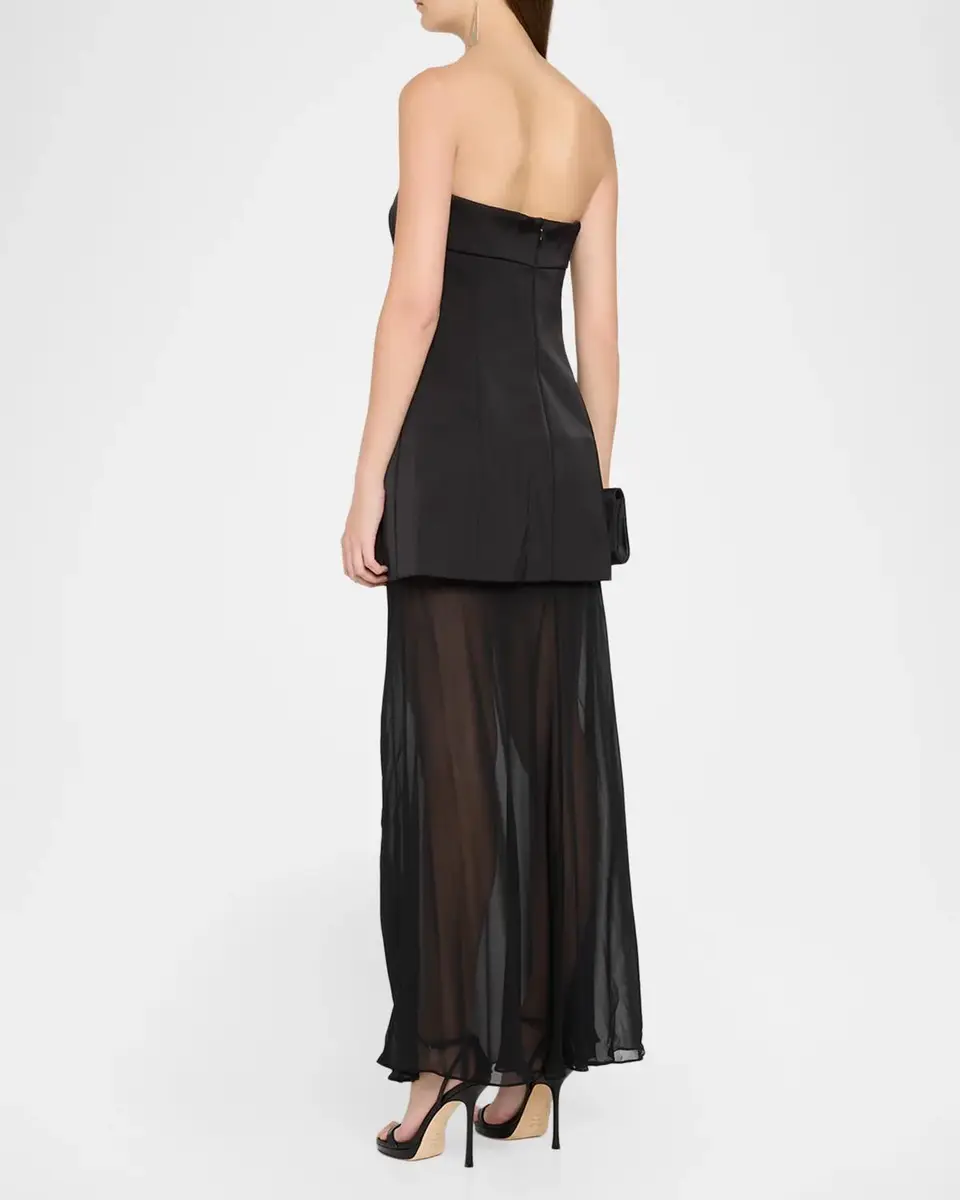 Simkhai Avidan Sheer-Skirt Gown | Thumbnail 3 Simkhai Avidan Sheer-Skirt Gown | Thumbnail 3