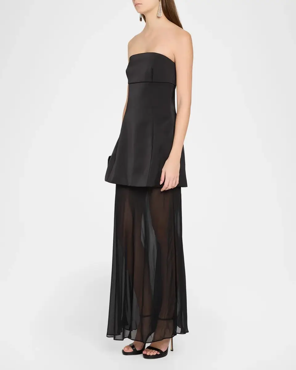 Simkhai Avidan Sheer-Skirt Gown | Thumbnail 4 Simkhai Avidan Sheer-Skirt Gown | Thumbnail 4