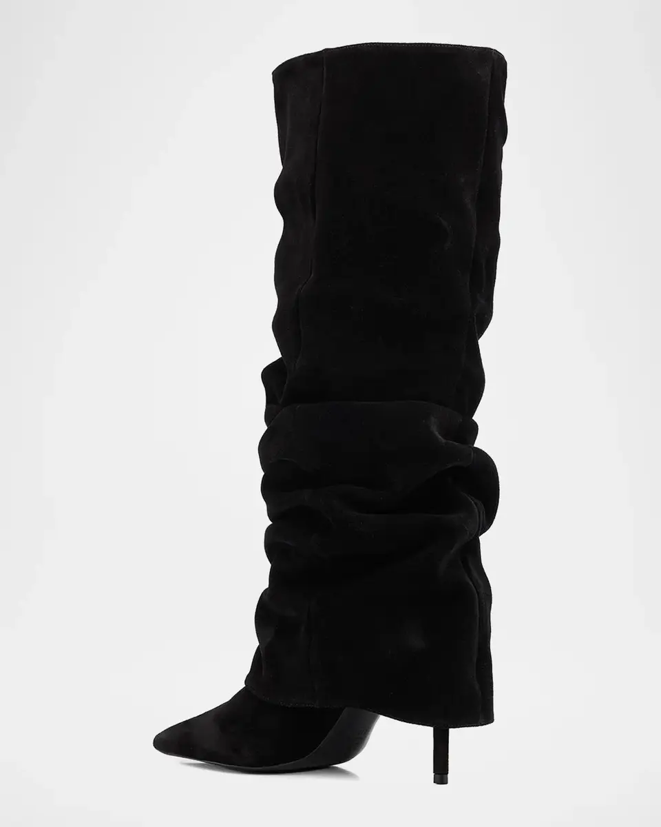 Schutz Mikki Up Cloak 75MM Suede Slouch Boots | Thumbnail 4 Schutz Mikki Up Cloak 75MM Suede Slouch Boots | Thumbnail 4