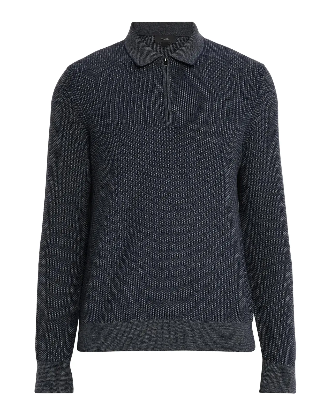 Men's Jacquard Quarter-Zip Polo Sweater
