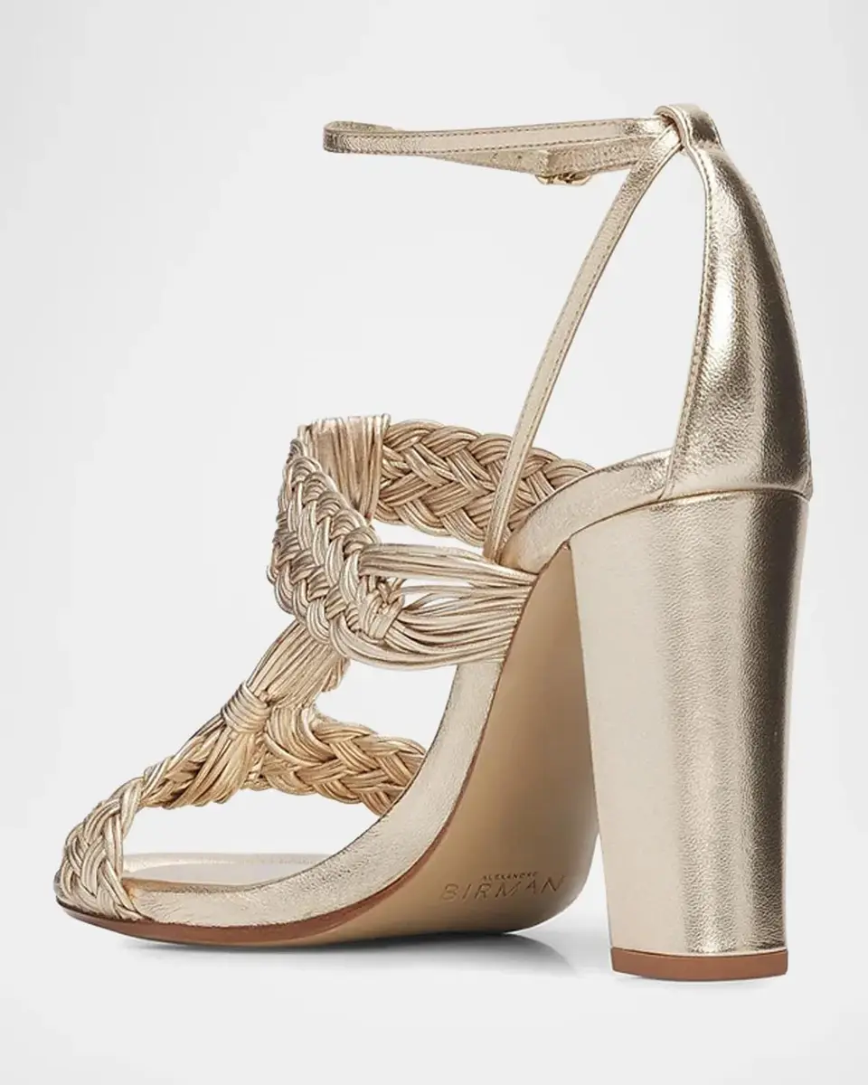 Alexandre Birman Thalia 90MM Braided Strap Block Heel Sandals | Thumbnail 2