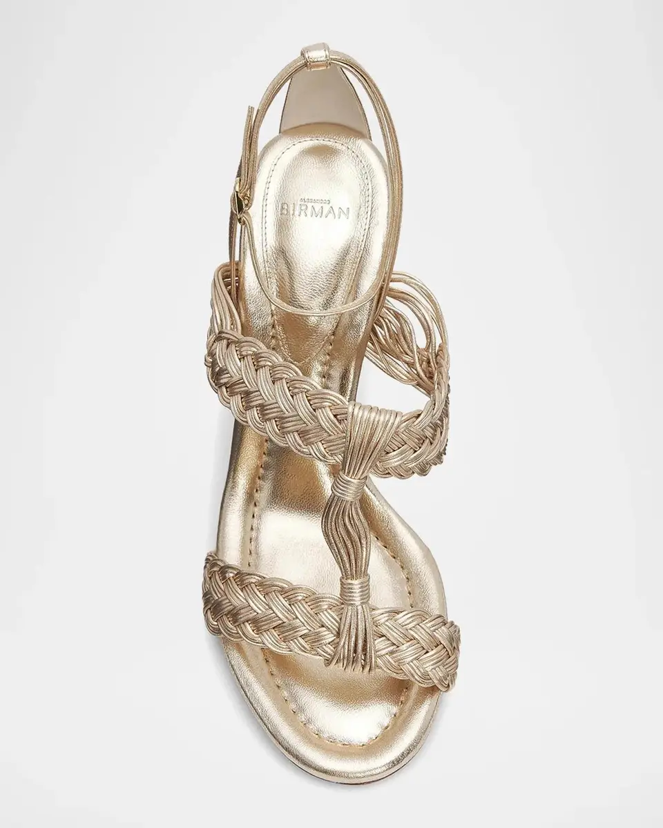 Alexandre Birman Thalia 90MM Braided Strap Block Heel Sandals | Thumbnail 4