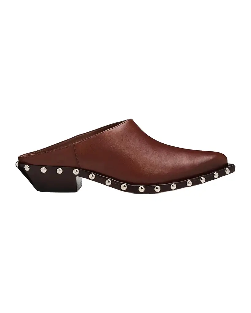 Schutz Taylor 30MM Studded Leather Mules