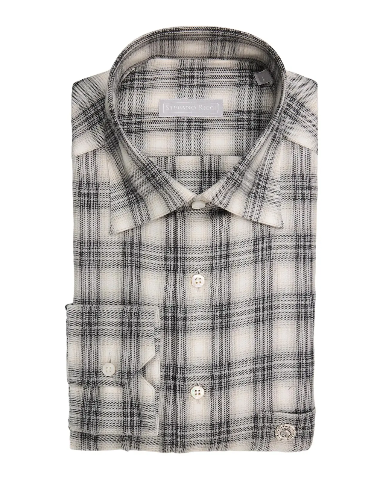 Stefano Ricci Men's Plaid Cotton-Blend Flannel Sport Shirt