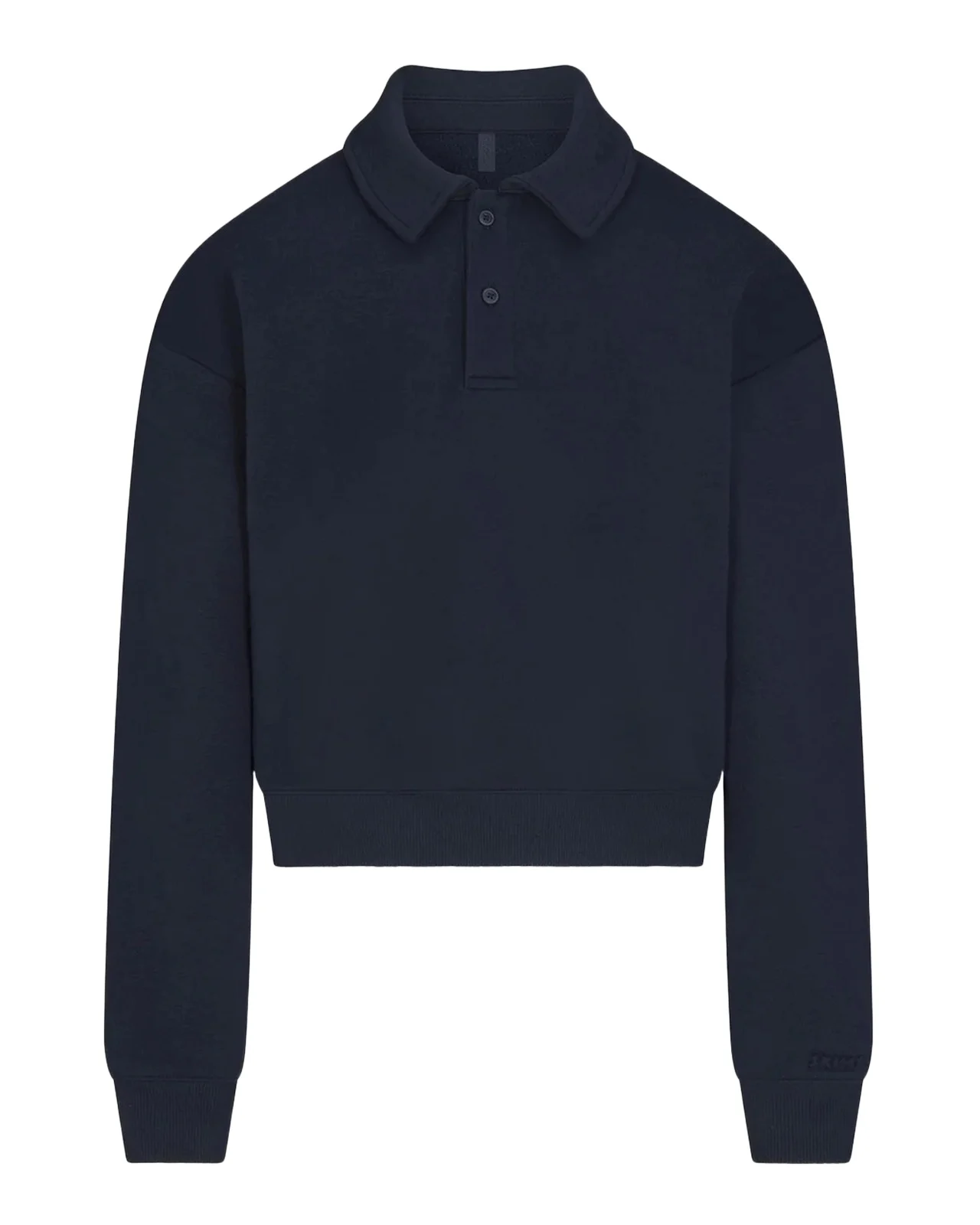Skims Cotton Fleece Polo Sweatshirt