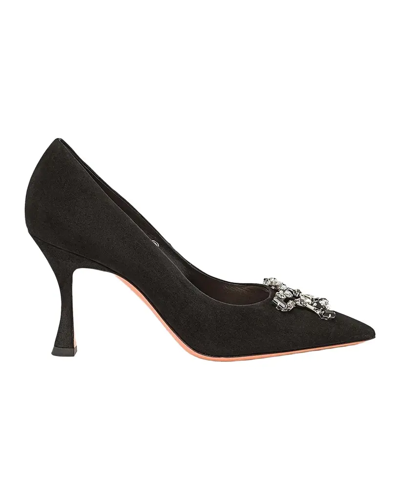 Embellished 85MM Suede Pumps Embellished 85MM Suede Pumps