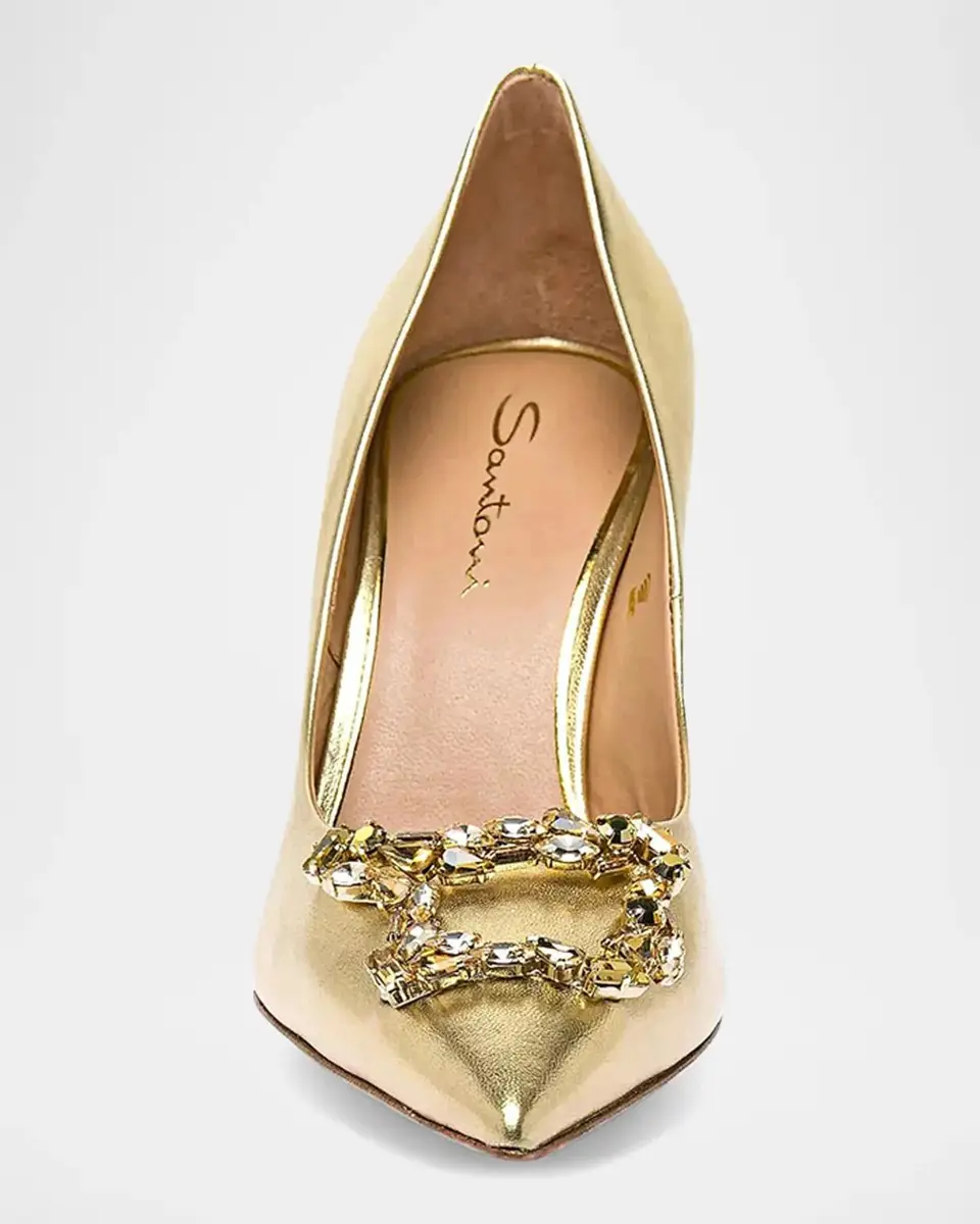 Santoni Embellished 85MM Metallic Leather Pumps | Thumbnail 5 Santoni Embellished 85MM Metallic Leather Pumps | Thumbnail 5