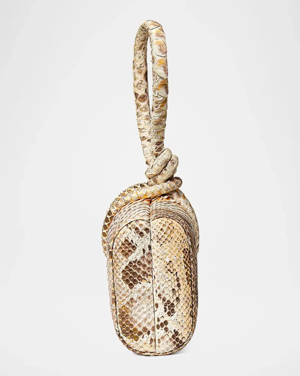 Ahikoza Amina Snakeskin Knot Top-Handle Bag | Thumbnail 3