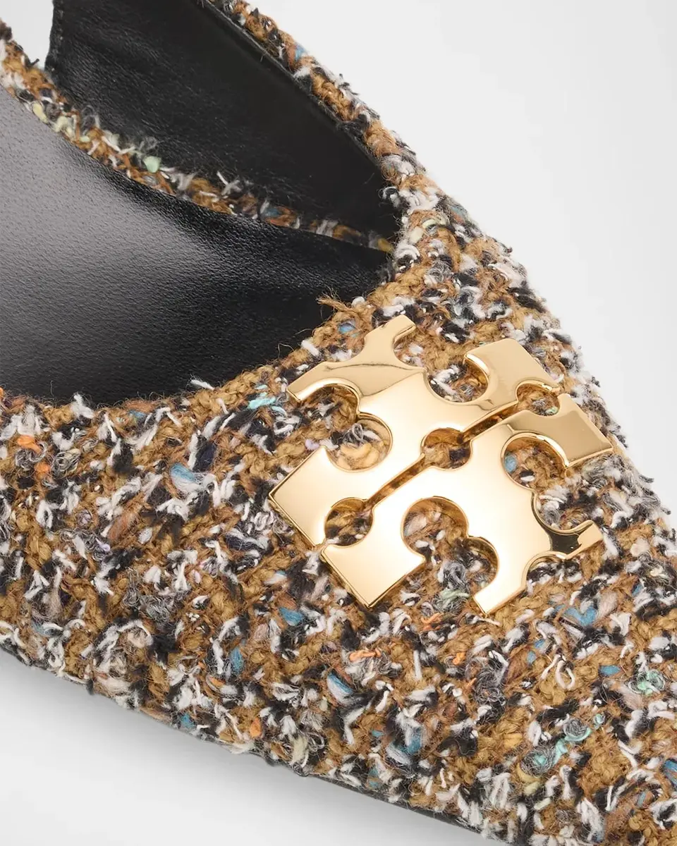 Tory Burch 45mm Charlie Boucle Tweed Slingback Pumps | Thumbnail 5
