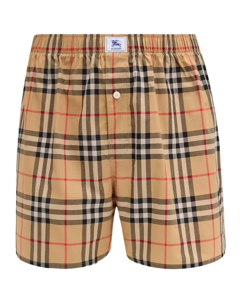 Burberry Men's Barnaby Check Cotton Boxer Shorts