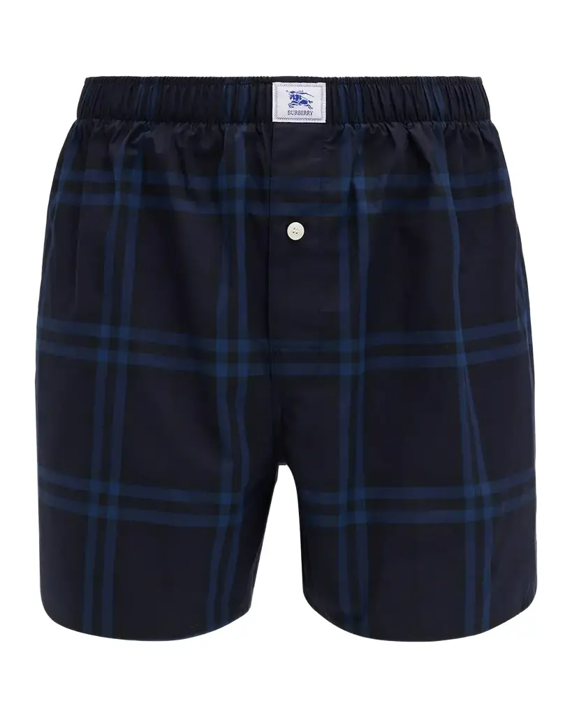 Burberry Men's Barnaby Checked Cotton Boxer Shorts