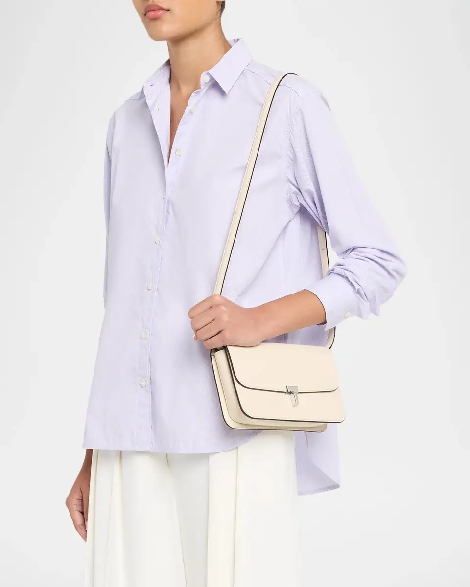 TOTEME T-Lock Grained Patent Leather Crossbody Bag | Thumbnail 2 TOTEME T-Lock Grained Patent Leather Crossbody Bag | Thumbnail 2