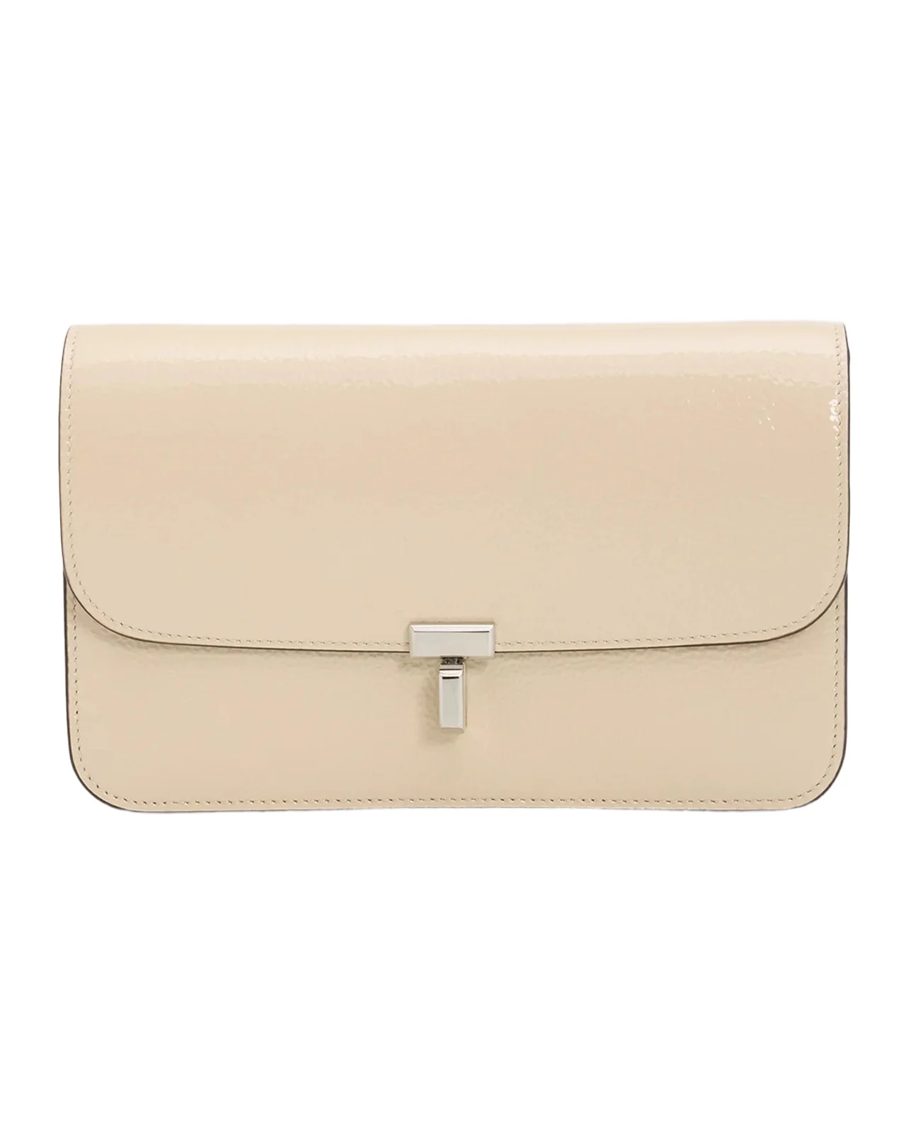 TOTEME T-Lock Grained Patent Leather Crossbody Bag