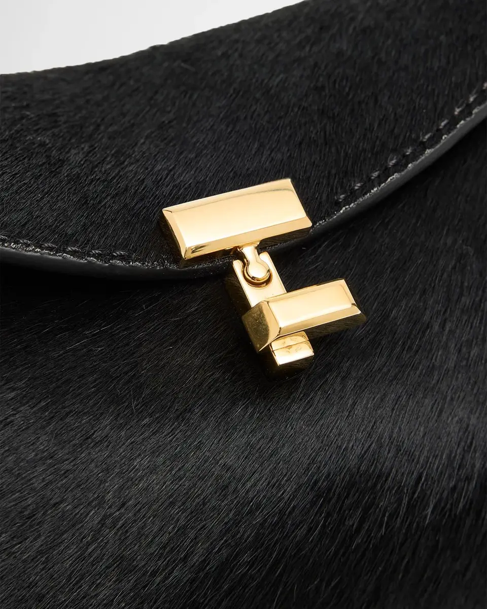 TOTEME Mini T-Lock Pony Hair Clutch | Thumbnail 6 TOTEME Mini T-Lock Pony Hair Clutch | Thumbnail 6
