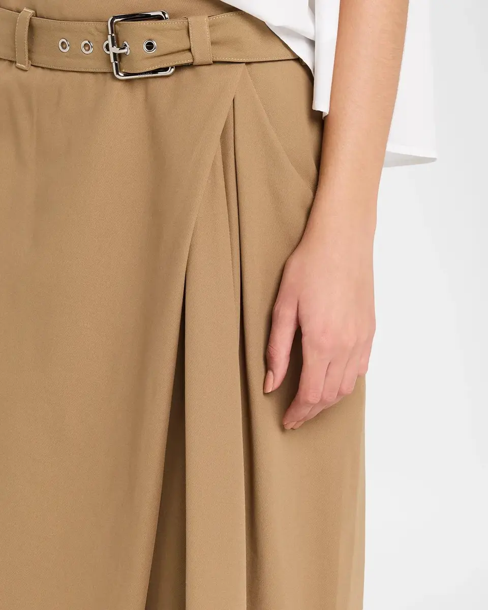 Loewe Asymmetric Draped Wrap Midi Skirt With Belt | Thumbnail 5