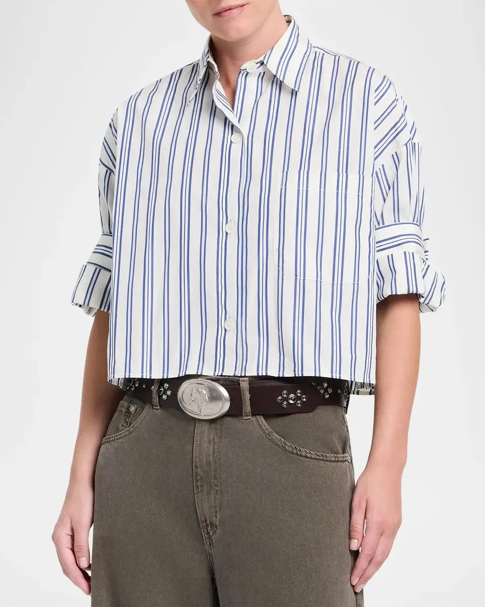 TWP Next Ex Cropped Cotton Poplin Shirt | Thumbnail 4 TWP Next Ex Cropped Cotton Poplin Shirt | Thumbnail 4