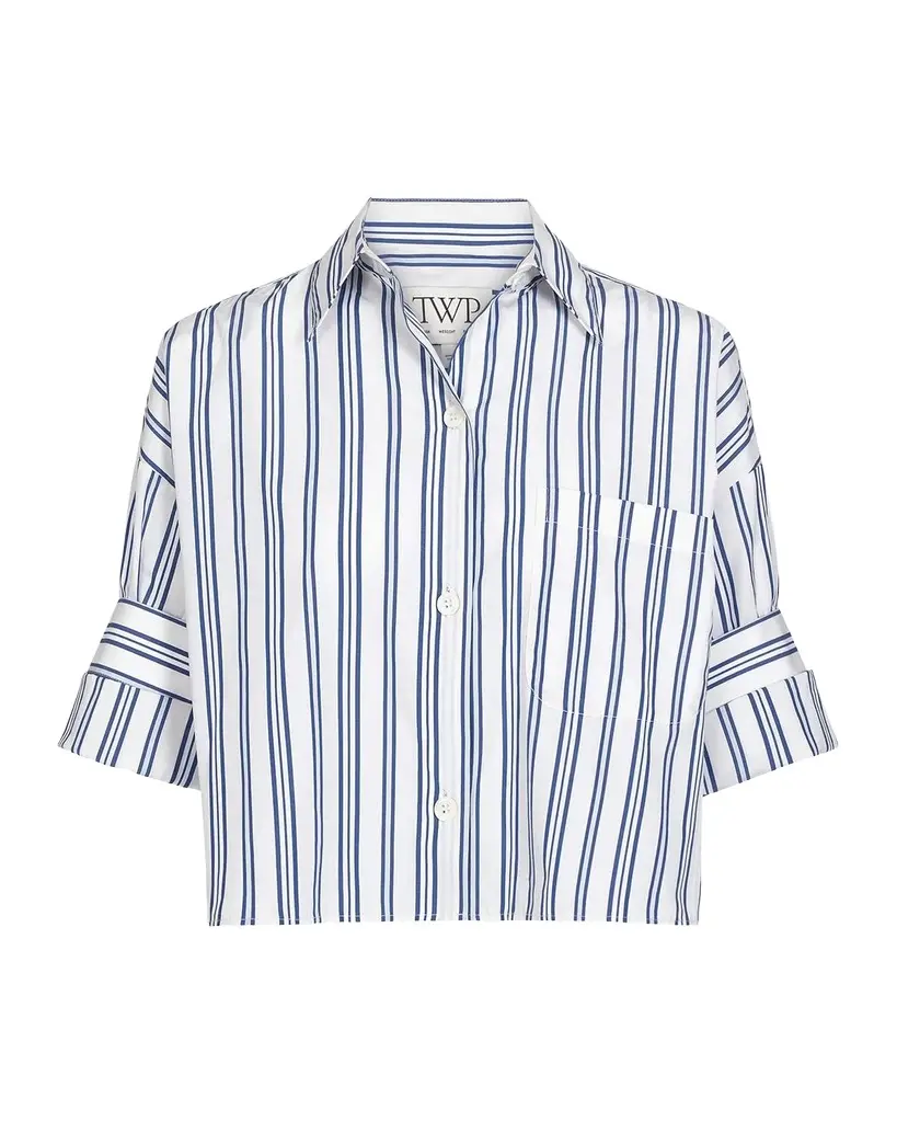 Next Ex Cropped Cotton Poplin Shirt Next Ex Cropped Cotton Poplin Shirt