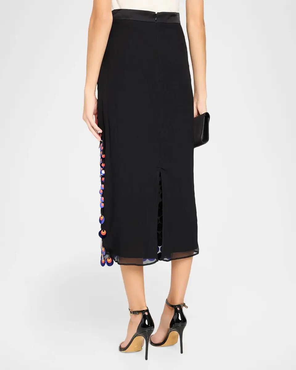 Christopher John Rogers Sequined Silk Chiffon Midi Pencil Skirt | Thumbnail 3 Christopher John Rogers Sequined Silk Chiffon Midi Pencil Skirt | Thumbnail 3