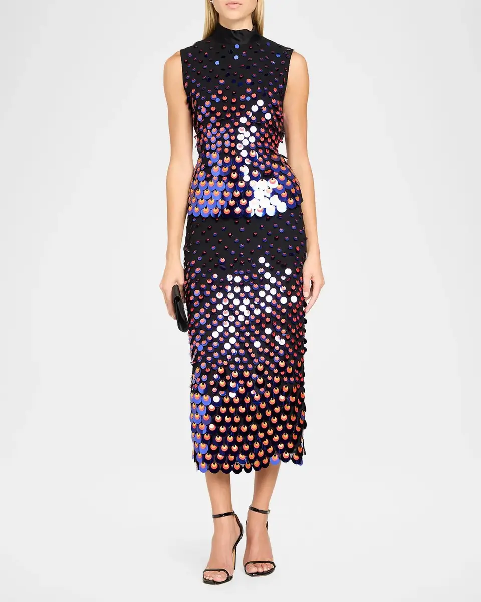 Christopher John Rogers Degrade Embellished Silk Plisse Tank Top | Thumbnail 2 Christopher John Rogers Degrade Embellished Silk Plisse Tank Top | Thumbnail 2
