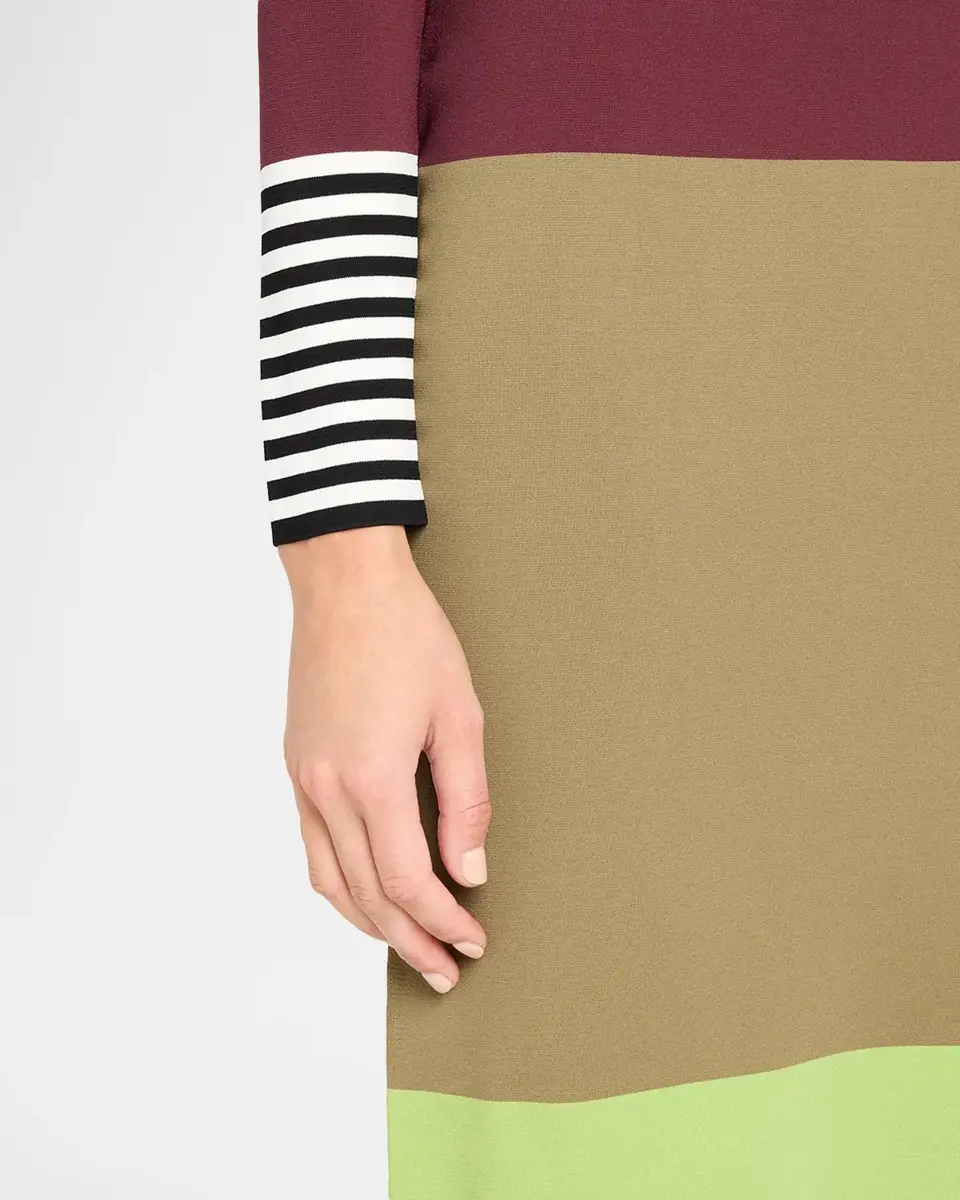 Christopher John Rogers Colorblock Striped Knit Long-Sleeve Dress | Thumbnail 5 Christopher John Rogers Colorblock Striped Knit Long-Sleeve Dress | Thumbnail 5