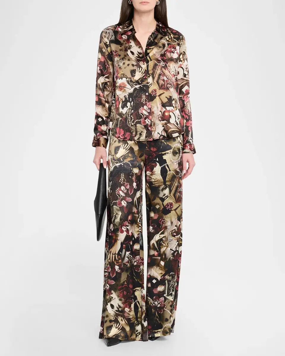 L'Agence Tyler Printed Silk Blouse | Thumbnail 2