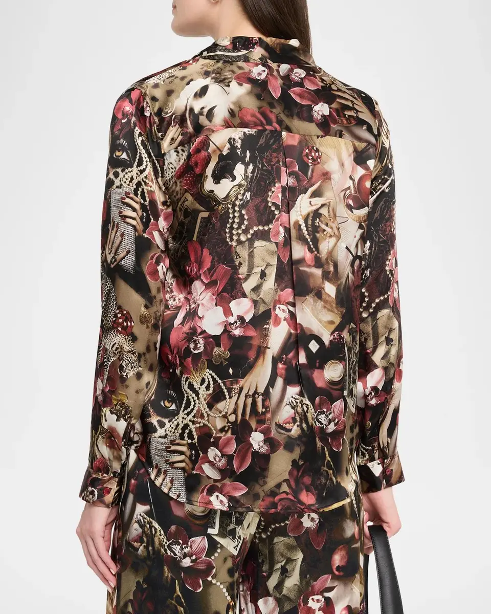 L'Agence Tyler Printed Silk Blouse | Thumbnail 3