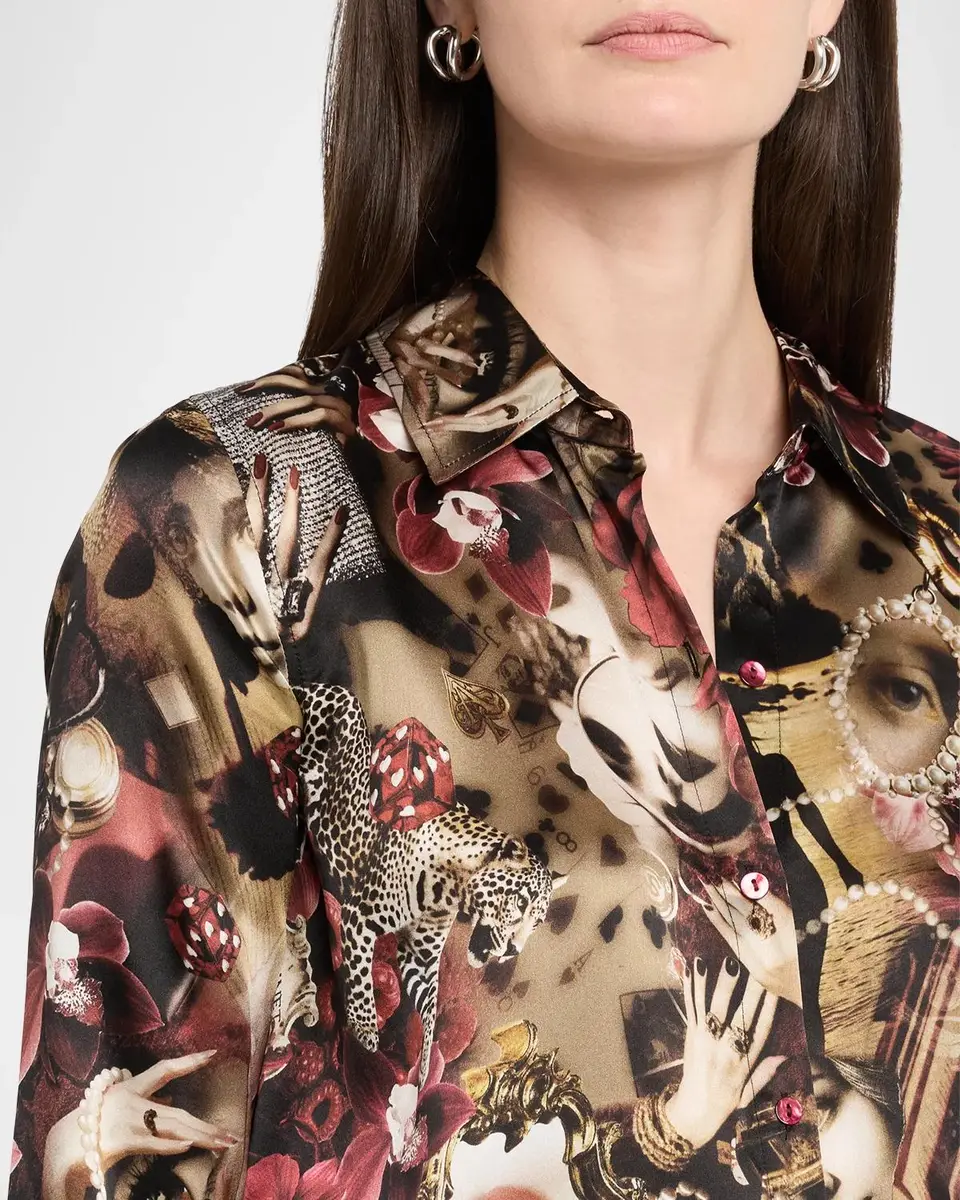 L'Agence Tyler Printed Silk Blouse | Thumbnail 5
